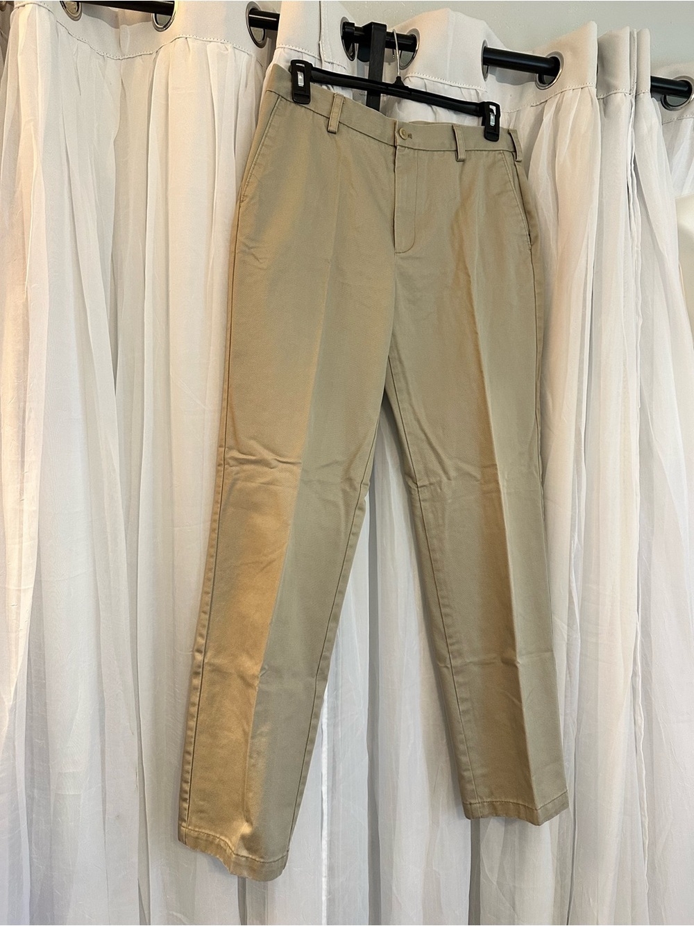 Izod Men's Khaki Flat Front Chinos34x34